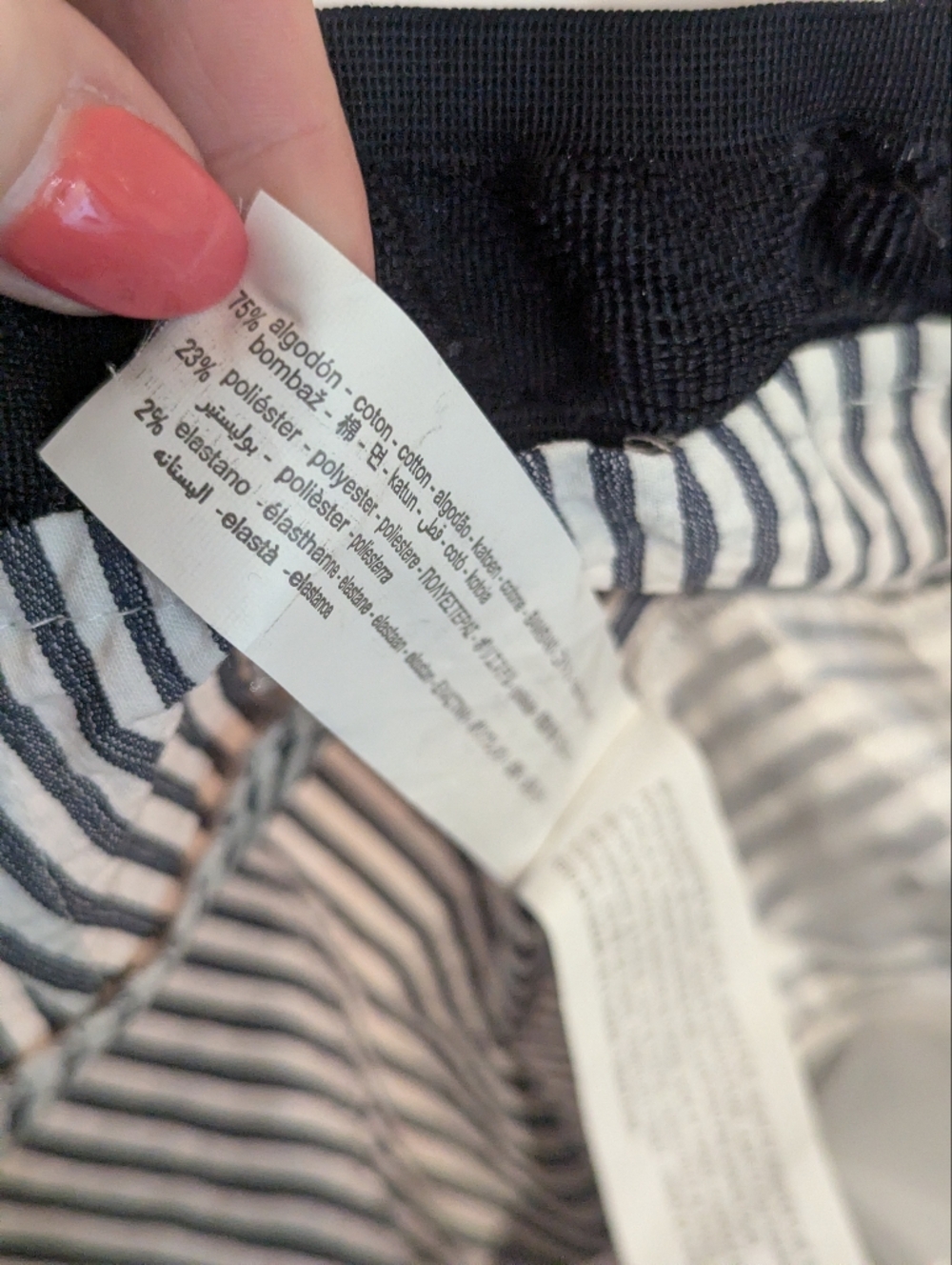 Zara Seersucker Straight Leg Pants - Picture 7 of 9